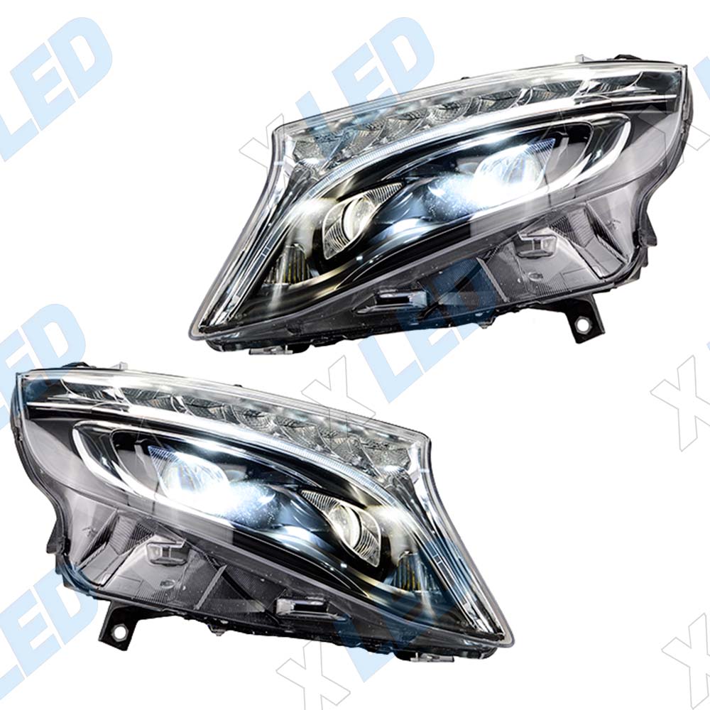 Комплект фар (тюнинг) Mercedes Vito W447 (2014-2026) №1 Bi-Led