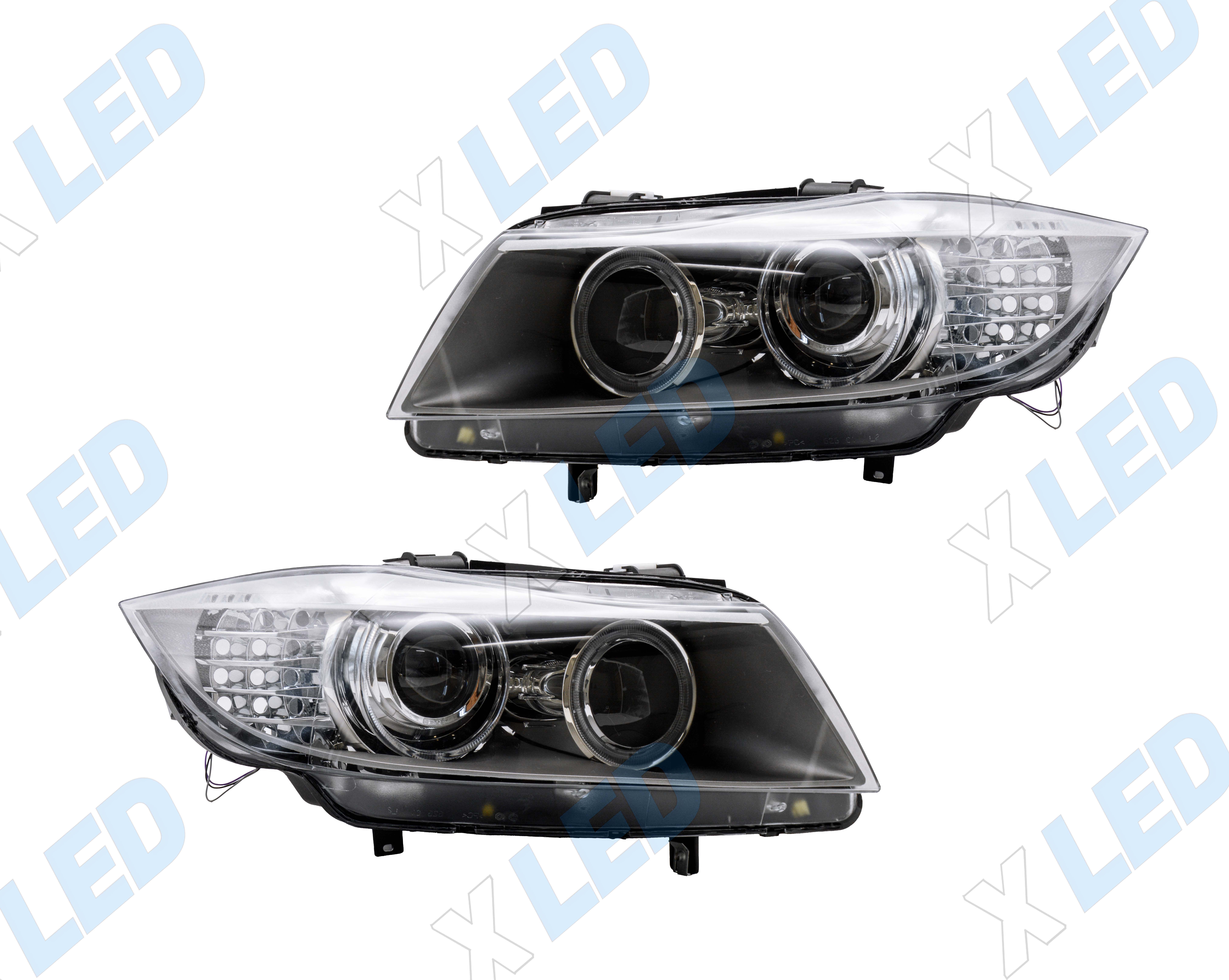 Комплект фар BMW 3 E91 (2009-2013) с bi-led линзами ХV5 X-LED, подключение ксенон