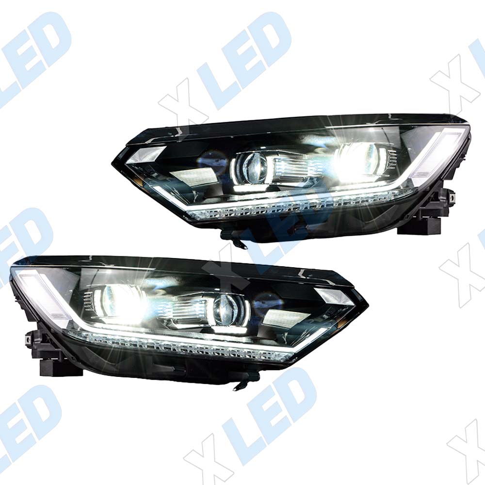 Комплект фар (тюнинг) Volkswagen Passat B8 (2014-2020) Bi-Led (динамичный поворотник)