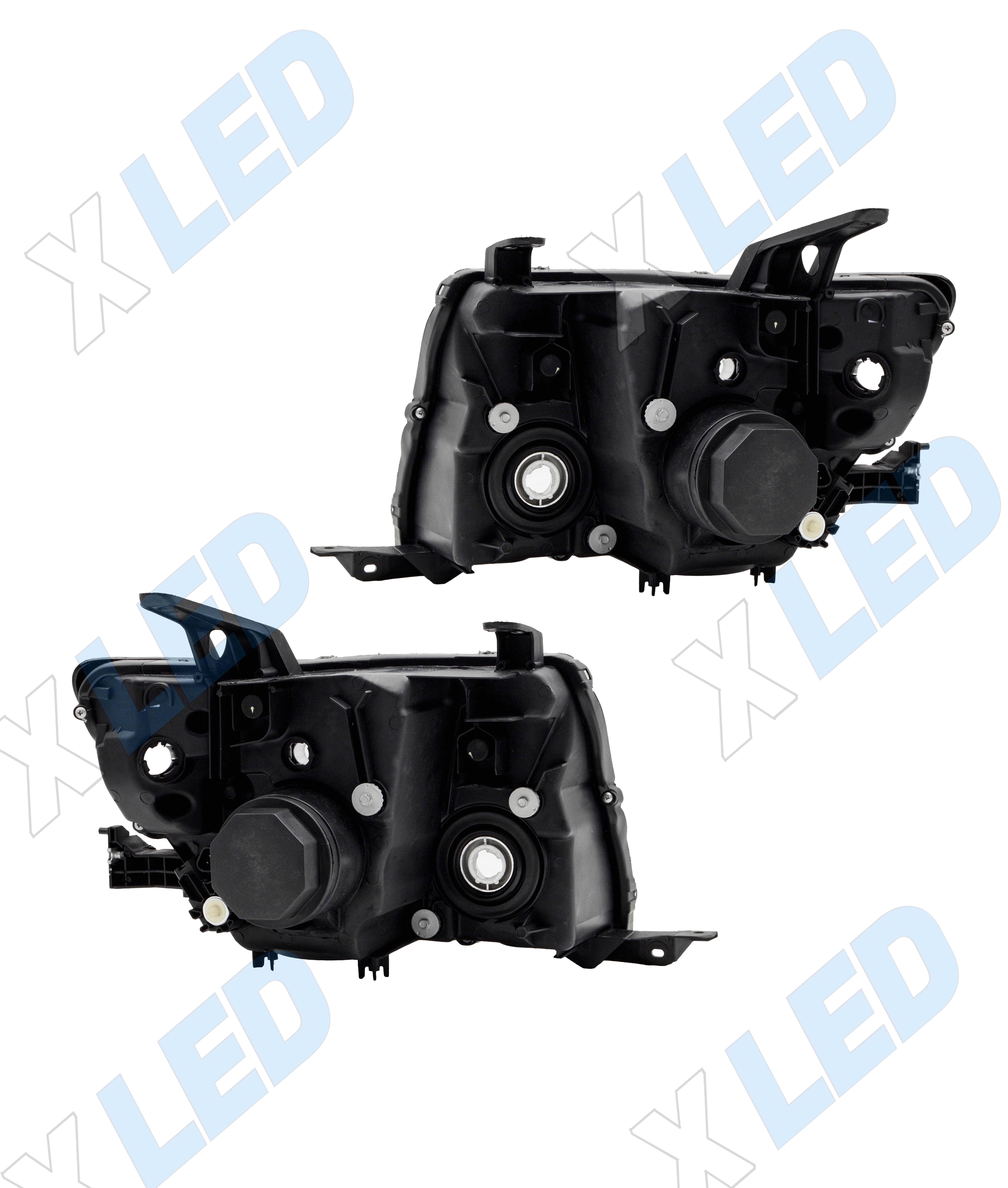 Комплект фар Mitsubishi Pajero (2007-2010) с bi-led линзами ХV3 pro X-LED, подключение ксенон