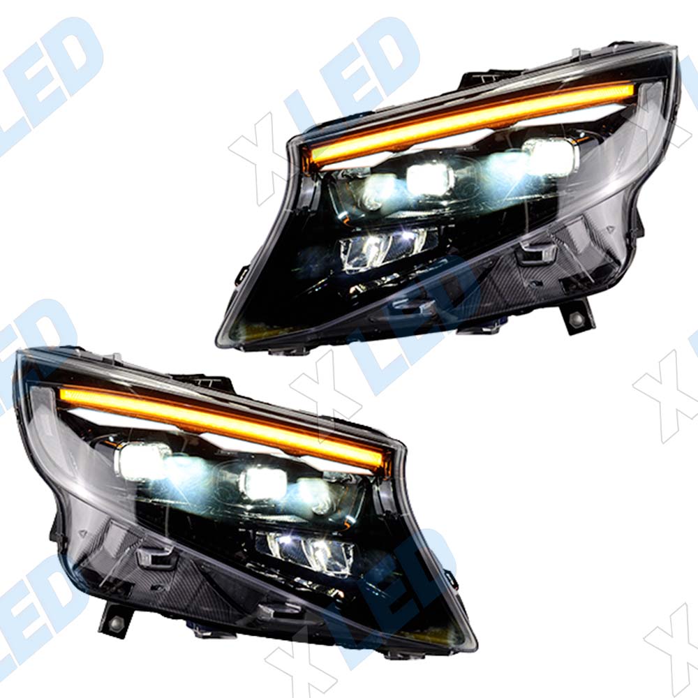 Комплект фар (тюнинг) Mercedes Vito W447 (2014-2026) №2 Bi-Led